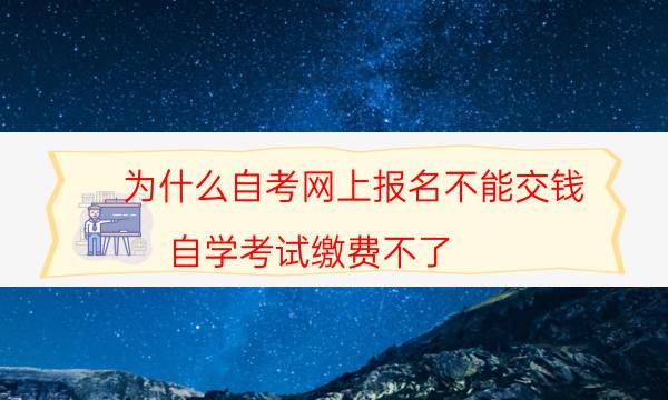 为什么自考网上报名不能交钱（自学考试缴费不了）