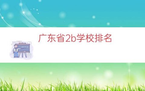 广东省2b学校排名（广东省2b大学有哪些）