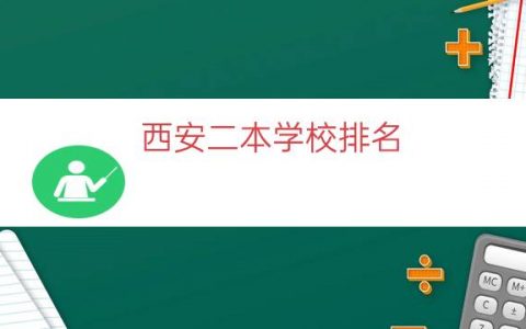 西安二本学校排名（陕西二本民办大学排名）