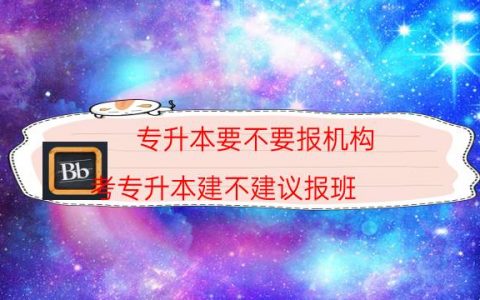 专升本要不要报机构（考专升本建不建议报班）