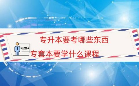 专升本要考哪些东西（专套本要学什么课程）