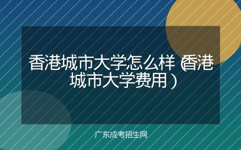 香港城市大学怎么样（香港城市大学费用）