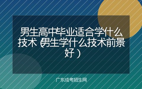男生高中毕业适合学什么技术（男生学什么技术前景好）