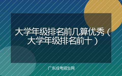 大学年级排名前几算优秀（大学年级排名前十）