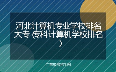 河北计算机专业学校排名大专（专科计算机学校排名）