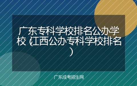 广东专科学校排名公办学校（江西公办专科学校排名）